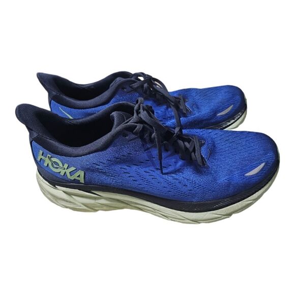 HOKA ONE ONE Blue Clifton 8 Road Running Shoes Sneakers - Size 12D - Picture 1 of 8